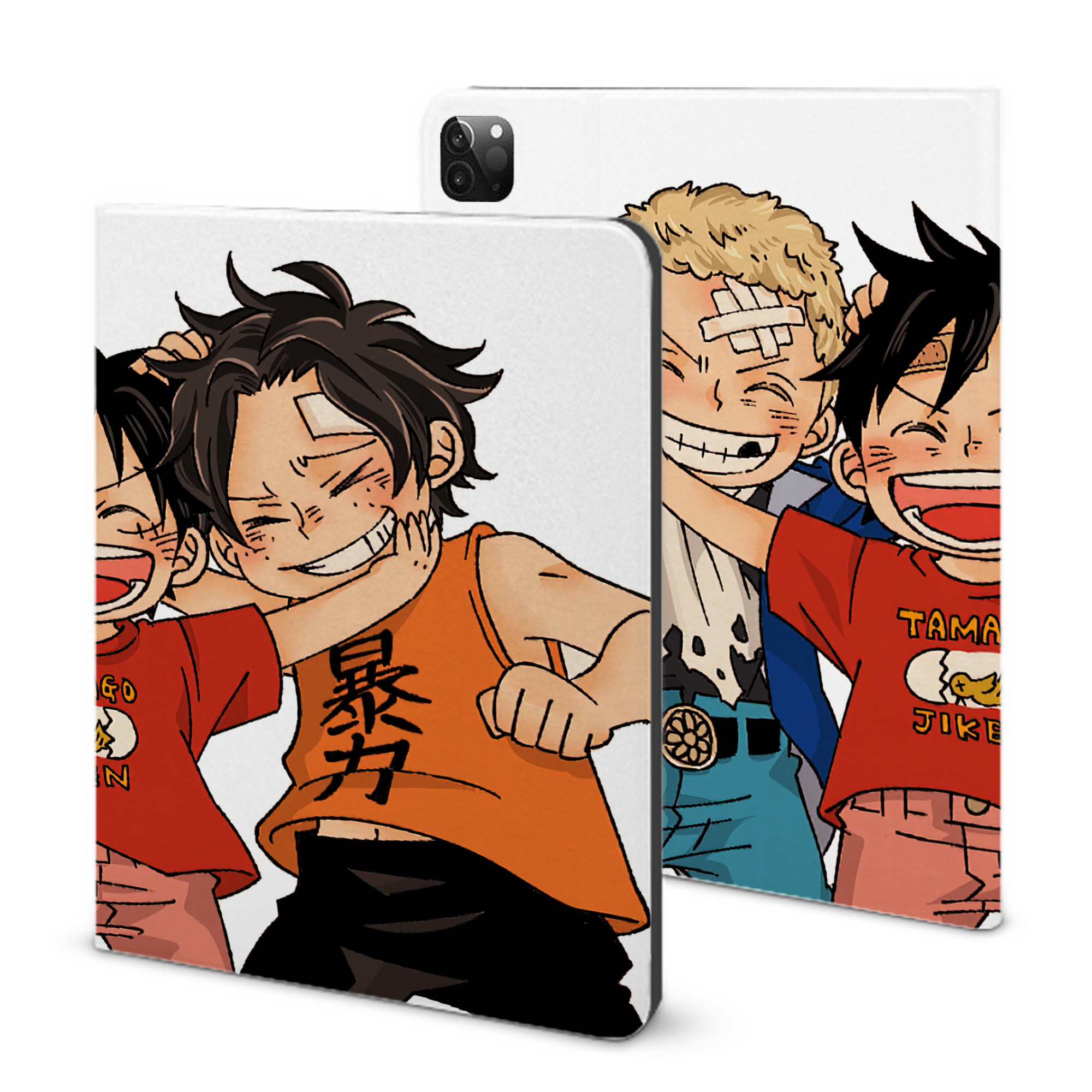 （画像用） ワンピース ONE PIECE IPadケース ペンホルダー付き ブックスタイルデザイン